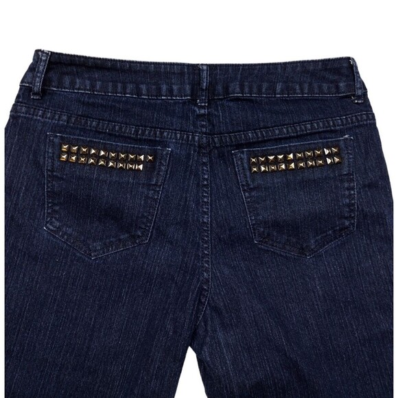 Simply Vera Vera Wang Womens Jeans Size 8 Blue Dark Denim Straight Mid Rise READ - Picture 4 of 5